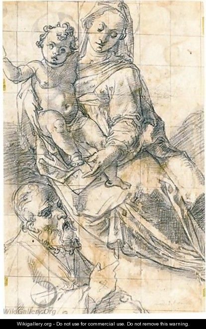 Madonna And Child With St. Petronius - Lorenzo Sabatini