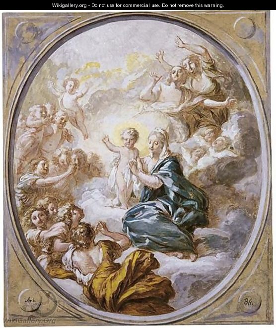 The Madonna In Glory With The Infant Christ - Jacques-Antoine Beaufort