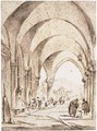 View Through The Portico Of The Doge's Palace, Venice - Francesco Guardi
