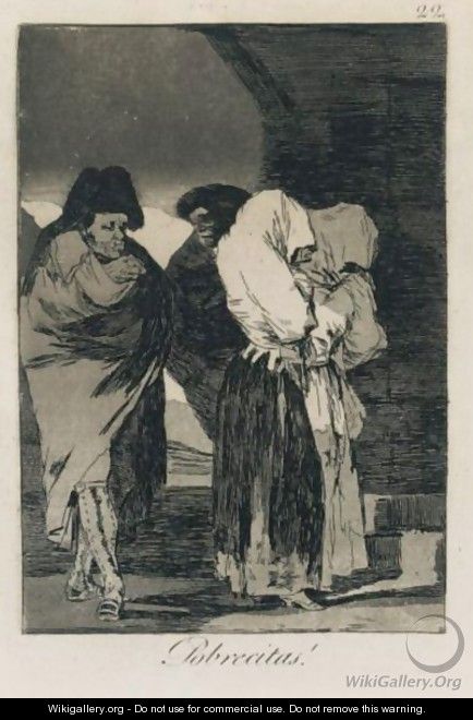 Los Caprichos Plate 22, Pobrecitas - Francisco De Goya y Lucientes