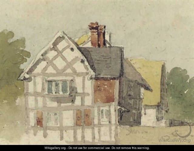 A Half-Timbered Cottage - David Cox