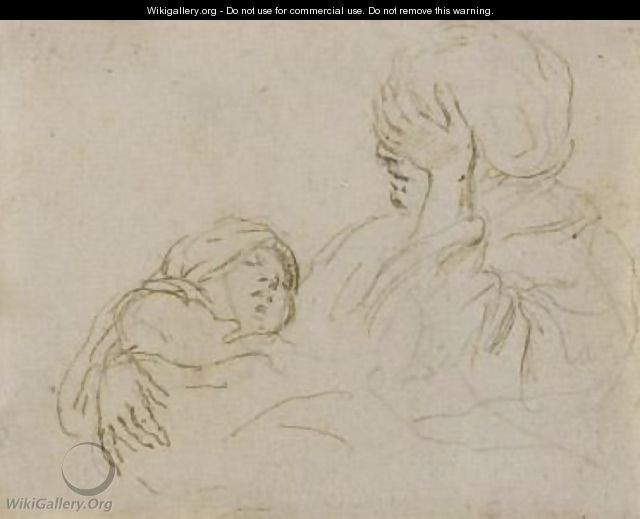 Mother And Sleeping Child - Stefano della Bella