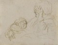 Mother And Sleeping Child - Stefano della Bella