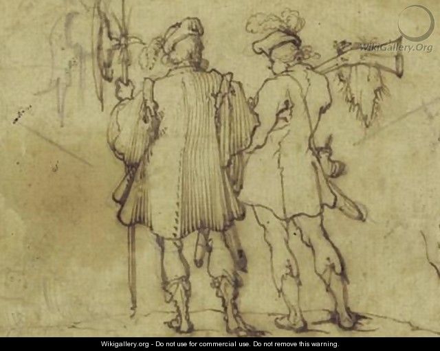 Two Soldiers Seen From Behind - Agostino Tassi