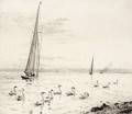 Shailing boats and swans - William Lionel Wyllie