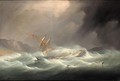 Survivors rescued from a shipwreck in a storm - William Huggins