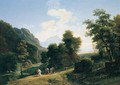A classical landscape with Marius fleeing Rome at the approach of Sylla - Jean-Victor Bertin
