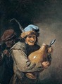 A Peasant holding a stoneware jug - David The Younger Teniers