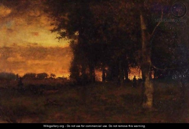 A Glowing Sunset - George Inness