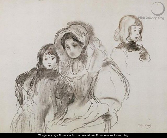 Les Deux SAurs (Etude) - Berthe Morisot
