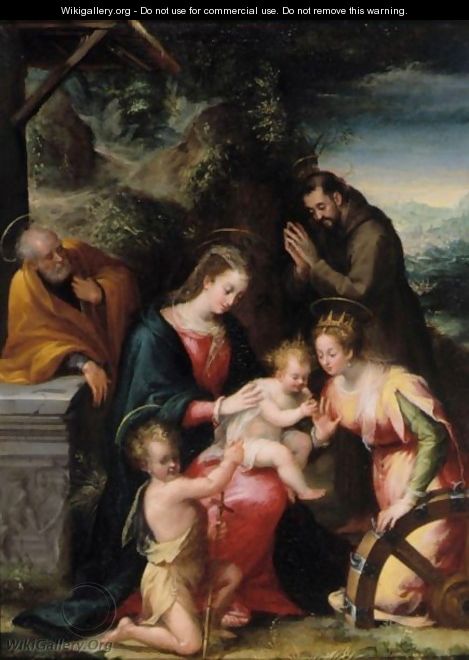 The Mystic Marriage Of Saint Catherine With Saints Francis, Joseph And The Infant Saint John The Baptist - Lavinia Fontana