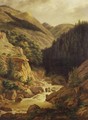 Landscape With A Waterfall - Jean-Pierre-Xavier Bidauld