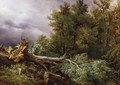 A Fallen Tree In An Stormy Landscape - Francois Diday