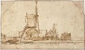 Landscape With A Windmill And Other Buildings - Rembrandt Van Rijn