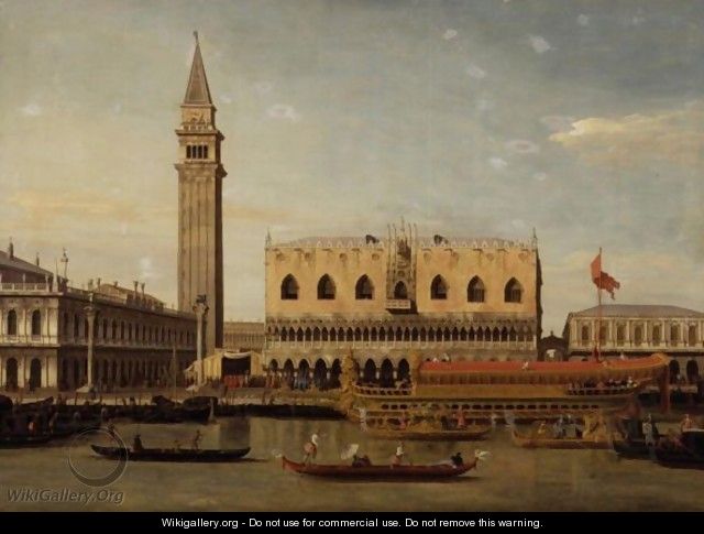 The Bucintoro At The Molo On Ascension Day, Venice - (after) (Giovanni Antonio Canal) Canaletto