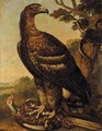 A Golden Eagle With A Pheasant In Its Talons, A Snake Coiled Around A Tree Nearby - (after) Ferdinand Phillip De Hamilton