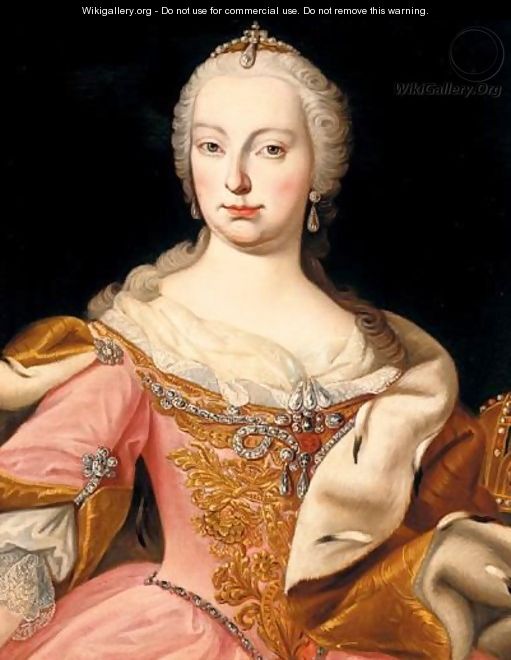 Portrait Of Maria Theresa Of Austria (1717 - 1780) - (after) Martin II Mytens Or Meytens