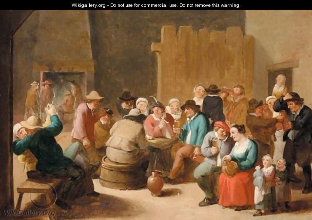 A Tavern Scene - Matheus van Helmont
