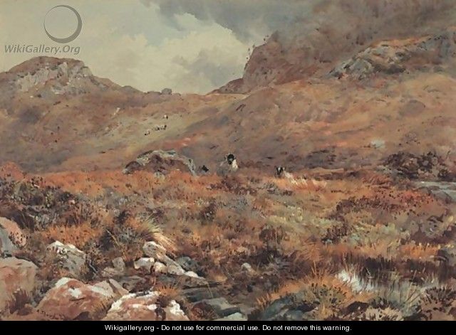 Sheep Resting In A Grouse Moor - Archibald Thorburn