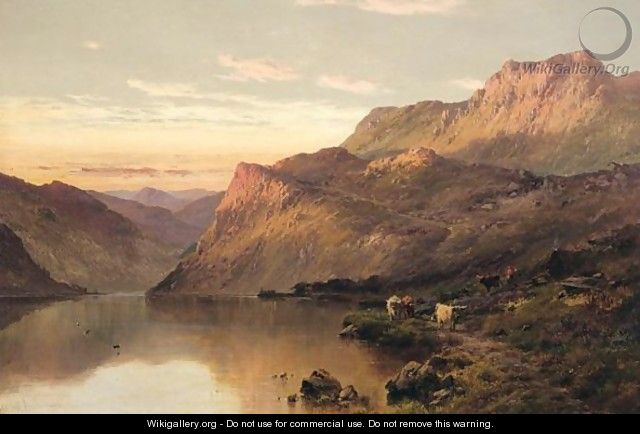 A Mountain Pass In The Western Highlands - Alfred de Breanski
