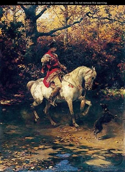 Prince Lubomirski On Horseback - Alfred Wierusz-Kowalski
