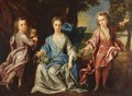 Portrait Of The Children Of The Dashwood Family - Johann Closterman