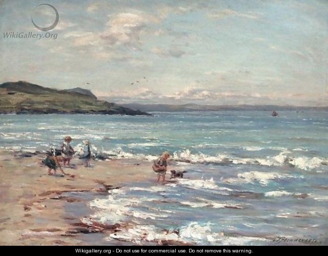 At Play On The Shore - Joseph Henderson