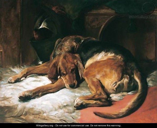 Sleeping Bloodhound - (after) Landseer, Sir Edwin