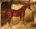 Langar, A Chestnut Racehorse Outside A Stable - John Frederick Herring Snr