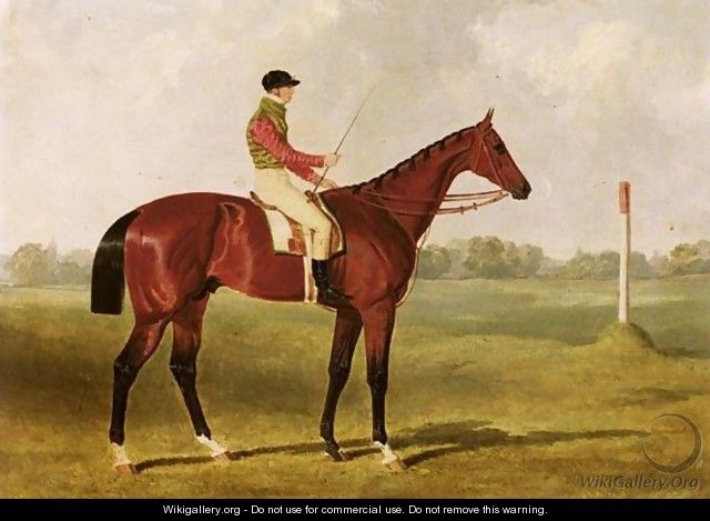 Phosphorus, A Bay Racehorse With George Edwards Up, On A Racecourse - John Frederick Herring Snr