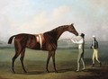 A Bay Racehorse, With Jockey And Owner On Chester Racecourse - Daniel Clowes