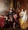 Charles I And Henrietta Maria With Their Two Eldest Children, Prince Charles And Princess Mary - (after) Dyck, Sir Anthony van