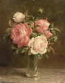 A Still Life Of Pink Roses - Otto Eerelman