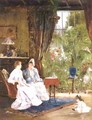 In The Conservatory - Mihaly Munkacsy