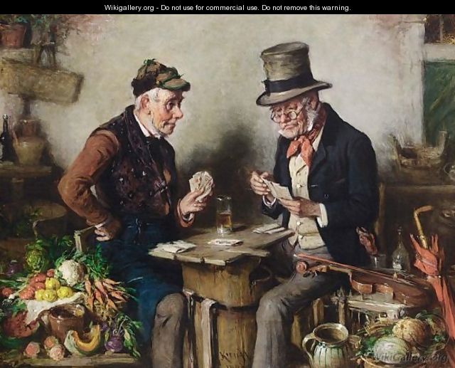 A Game Of Cards - Hermann Kern