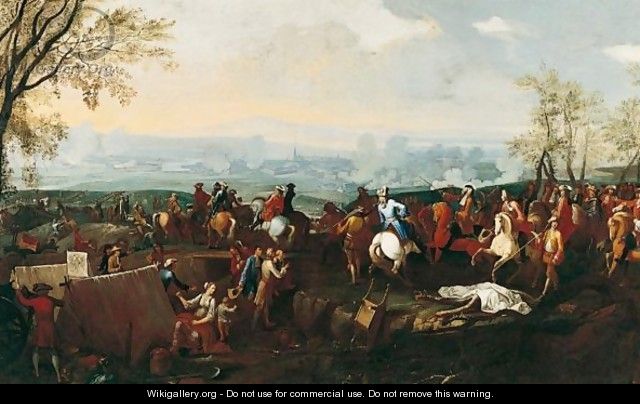 Prince Eugene Of Savoy And The Imperial Army At The Siege Of A City - (after) Christian Reder