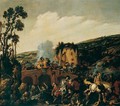 A Battle On A Roman Bridge - Nicolas De Quade Van The Elder Ravesteyn