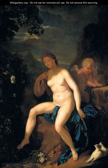 Venus And Cupid - (after) Adriaen Van Der Werff