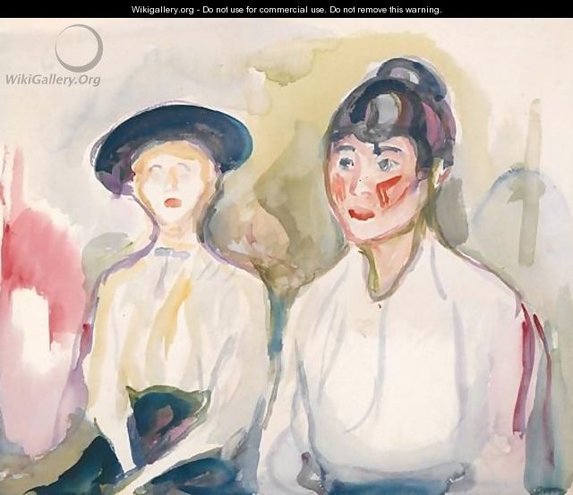 Frydis And Oline Bjolstad - Edvard Munch
