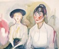 Frydis And Oline Bjolstad - Edvard Munch