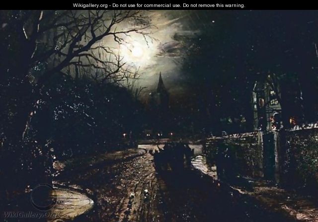 Moonlit Street - Walter Meegan