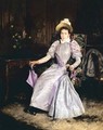 Woman In A Mauve Dress - Basile Lemeunier