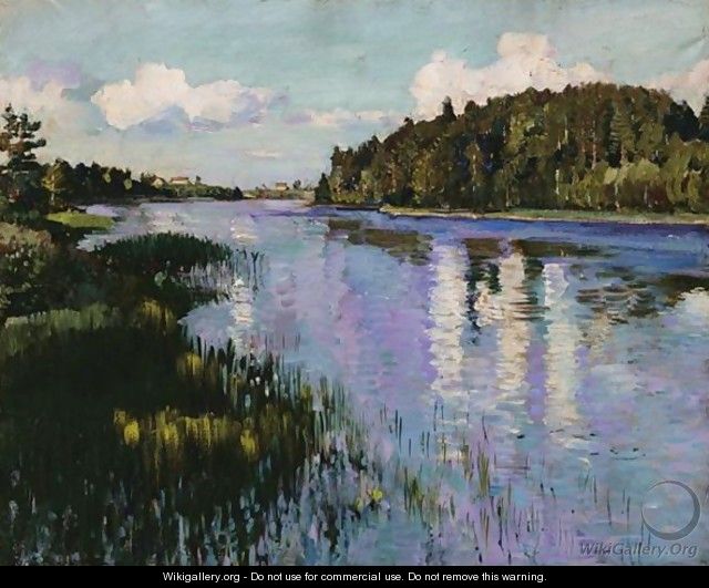 River From The Reed Beds - Sergey Arsenievich Vinogradov