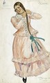 Costume Design For Grusha As A Dancing Maiden - Boris Kustodiev