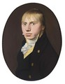 A Portrait Of A Young Man, Bust Length, Wearing A Yellow Coat With A Black Overcoat And White Chemise - Aldert Jacobsz. Van Der Poort