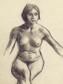 Female Nude With Legs Crossed - Roderic O