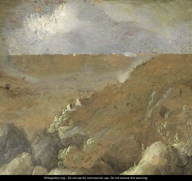 A Mountainous Landscape With A Village - (after) Hercules Seghers