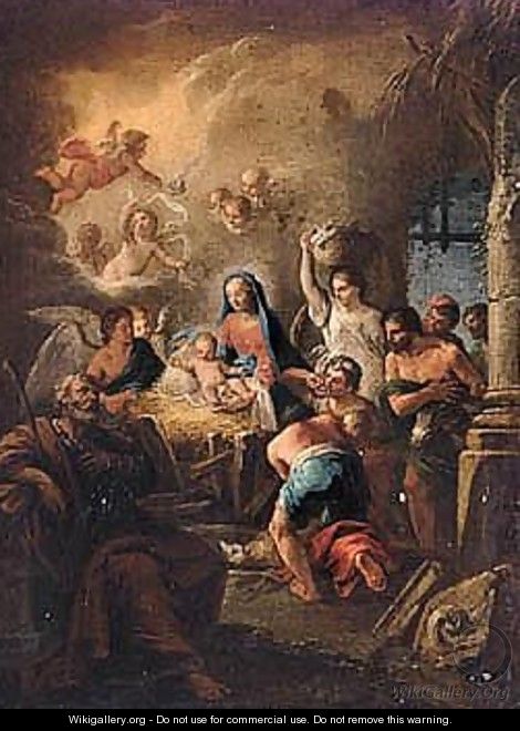 The Adoration Of The Shepherds - Andrea Locatelli