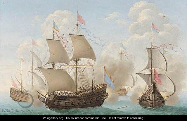 A Naval Engagement - (after) Pierre Puget