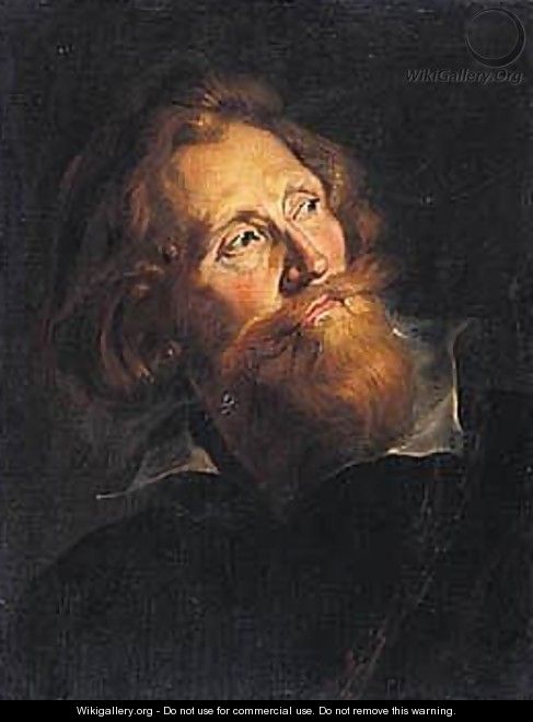 Portrait Of A Bearded Man, Head And Shoulders, Wearing Black - (after) Sir Peter Paul Rubens